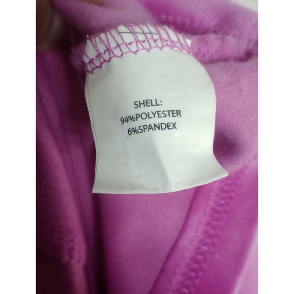 Vivre La Vie Velvet Pink Jogger and Crop Hooded Sweatshirt Set, Size XL - Picture 9 of 11